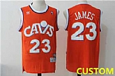 Men's Cleveland Cavaliers Custom Orange Hardwood Classics Swingman Jersey,baseball caps,new era cap wholesale,wholesale hats